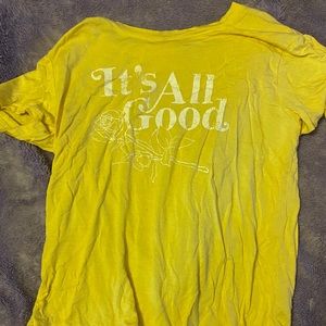 It’s All good graphic light yellow t-shirt